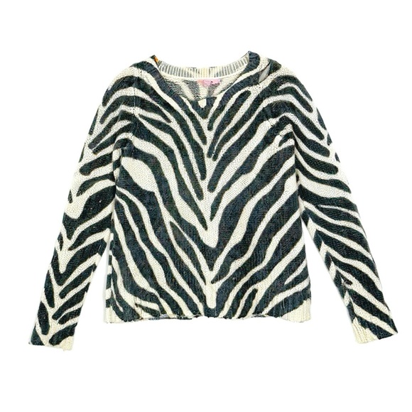 Calypso St. Barth 100% Cashmere Zebra Print Sweater (Size S) - Picture 3 of 4